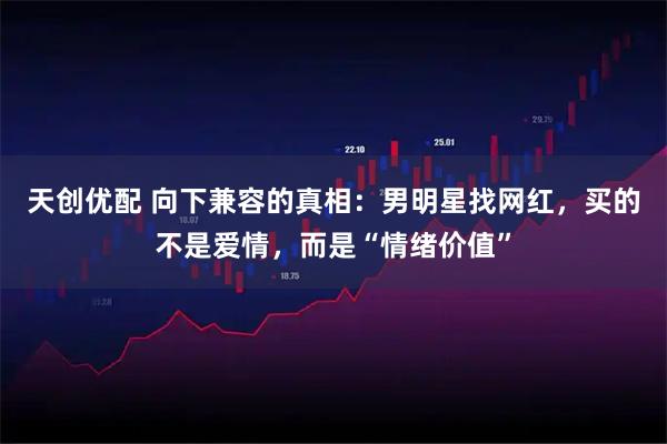 天创优配 向下兼容的真相：男明星找网红，买的不是爱情，而是“情绪价值”