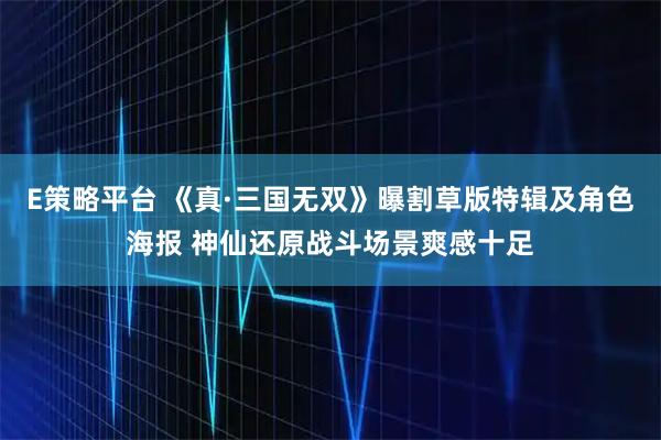 E策略平台 《真·三国无双》曝割草版特辑及角色海报 神仙还原战斗场景爽感十足